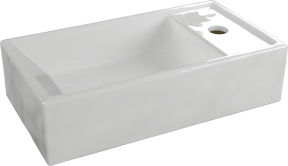 Linie Baro vasque simple porcelaine Blanc Brillant 41 x 22 cm