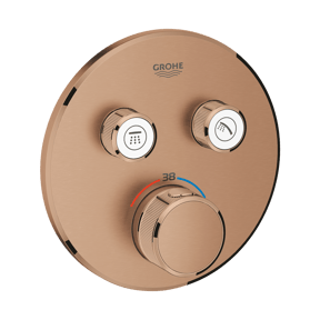 Grohe Grohtherm SmartControl Thermostat-Duscharmatur: Unterputz, für 2 Verbraucher, Brushed Warm Sunset