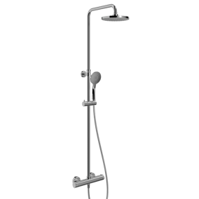 Linie Junos 200 opbouw regendoucheset met thermostatische kraan Glanzend Chroom