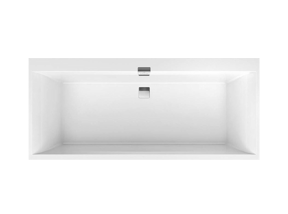 Villeroy & Boch Squaro Edge 12 baignoire encastrable duo 170 x 75 cm quaryl Blanc Brillant