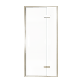Balmani Senses Design porte pivotante à droite 100 cm x 210 cm verre transparent, Profil Brushed CoolMetal
