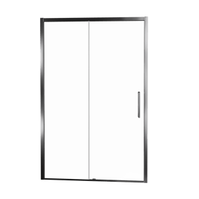 Balmani Senses Design Dusche Schiebetür, umkehrbar, 140 cm x 210 cm, Klarglas, Profil Chrom, inklusive Coating