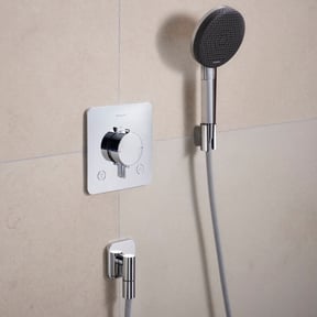 Hansgrohe Ecostat Comfort Q Thermostat-Duscharmatur: Unterputz, für 2 Verbraucher, Chrom glänzend