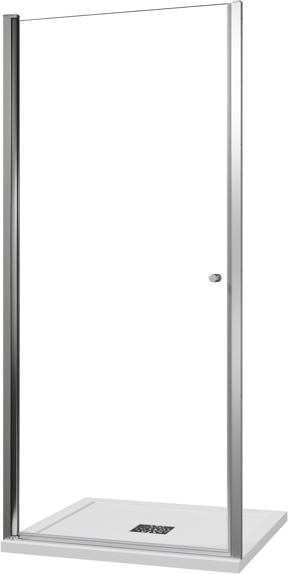 Luca Varess Kuresa douche draaideur 95 x 200 cm helder glas glanzend chroom profiel