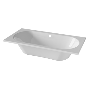Luca Varess Rosala 2-Personen-Einbaubadewanne: 180 x 90 cm, Acryl, Weiß Glänzend
