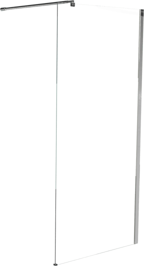 Linie Walk-In inloopdouche 140 x 200 cm helder glas glanzend chroom profiel