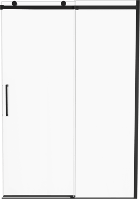 Luca Varess Boltano douche schuifdeur 140 cm x 200 cm Helder glas mat zwart profiel