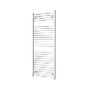 Vipera Kanza enkele handdoekradiator 50 x 120 cm centrale verwarming mat wit zij- en middenaansluiting 691W