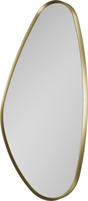 Balmani Auro Gäste-WC Spiegel: organisch, Brushed Champagne Gold, 35 x 60 cm