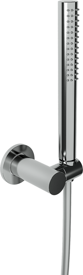 Blaufoss Round set douchette 1 fonction de jet Chrome Brillant