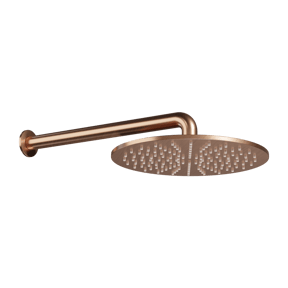 Blaufoss Round 300 Regendusche Duschkopf: Rund, Wandmontage, 30 cm, Brushed Rosegold