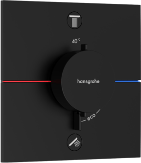 Hansgrohe Showerselect Comfort E inbouw thermostaat 2 uitgangen mat zwart