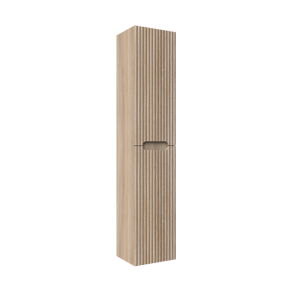 Linie Ribbo Badhochschrank: Hängend, Eiche hell, 35 x 30 x 170 cm