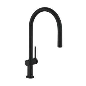 Hansgrohe Talis M54 210 Küchenarmatur mit ausziehbarer Handbrause: Schwarz matt