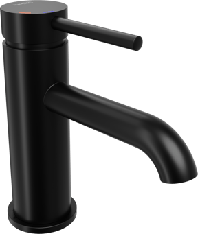 Blaufoss Round EcoStart Standard-Waschbecken Armatur: Schwarz matt