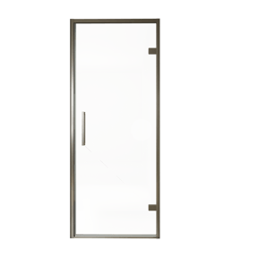 Balmani Senses Design douche draaideur rechts 90 cm x 210 cm Helder glas, Brushed GunMetal profielen
