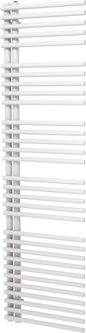 Vipera Nevada enkele handdoekradiator 50 x 180 cm centrale verwarming Hoogglans Wit zijaansluiting 934W
