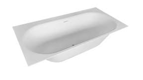 Balmani Rallanta Cresta tweepersoons inbouwbad 180 x 90 cm Solid Surface mat wit