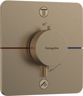 Hansgrohe Showerselect Comfort Q inbouw thermostaat 2 uitgangen Brushed Bronze