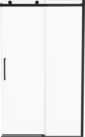 Luca Varess Boltano porte coulissante 120 cm x 200 cm verre transparent profil noir mat
