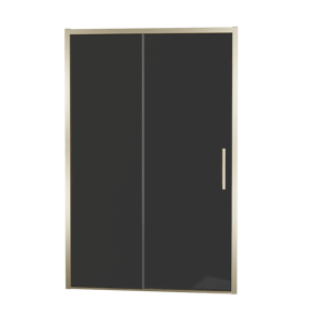 Balmani Senses Design douche schuifdeur omkeerbaar 160 cm x 210 cm Rookglas, Brushed Champagne Gold profielen