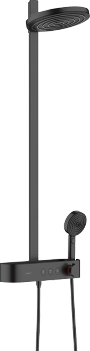 Hansgrohe Pulsify colonne de douche de pluie robinet thermostatique Noir Mat