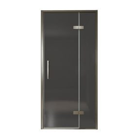 Balmani Senses Design douche draaideur rechts 100 cm x 210 cm Rookglas, Brushed GunMetal profielen
