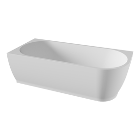 Linie Paulo baignoire d'angle gauche double 180 x 80 cm acrylique blanc mat