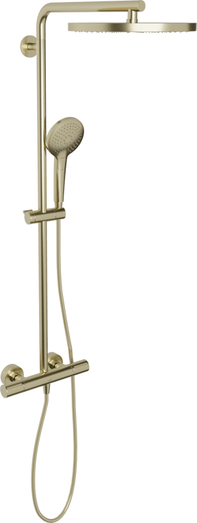 Blaufoss Nola 300 set de douche de pluie robinet thermostatique Brushed Champagne Gold