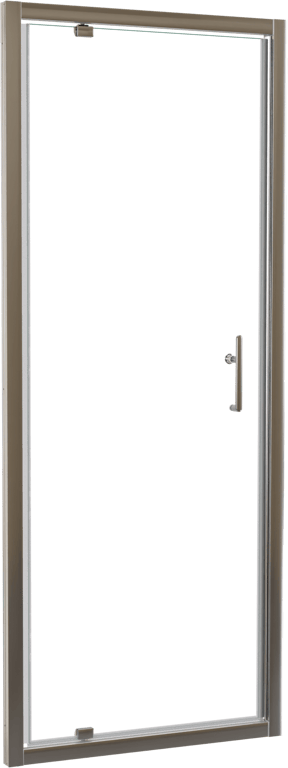 Linie Cadiz douche draaideur 80 cm x 190 cm Helder glas geborsteld chroom profiel