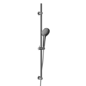 Blaufoss Round Brauseset: 100 cm, 3 Strahlarten, Chrom Glänzend