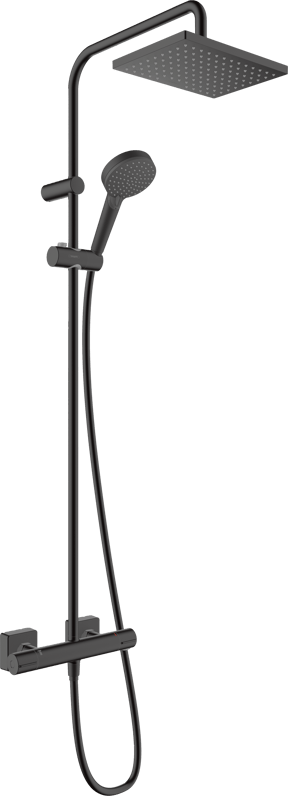 Hansgrohe Vernis Shape thermostatische kraan regendoucheset Mat Zwart