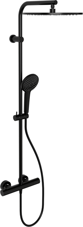 Blaufoss Round 300 regendoucheset Mat Zwart