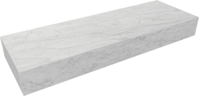 Balmani Nova Handwaschbecken: Carrara-Marmor, 60 x 20 cm