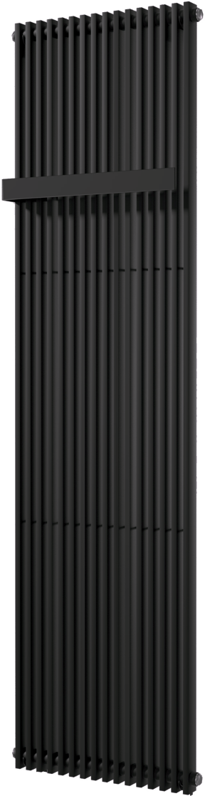Vipera Corrason radiateur de salle de bains simple 50 x 180 cm chauffage central noir mat raccordement latéral 1.617W