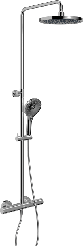 Blaufoss Onos 250 colonne de douche de pluie robinet thermostatique Chrome Brillant