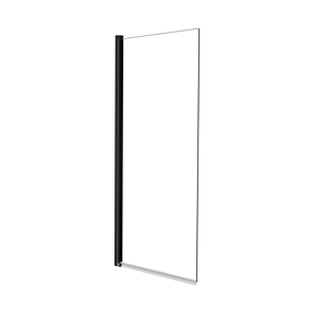 Luca Varess Kuresa Badewannenaufsatz: 85cm, Klarglas ,Schwarzes Profil