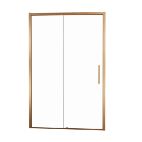 Balmani Senses Design douche schuifdeur omkeerbaar 160 cm x 210 cm Helder glas, Brushed Rosegold profielen