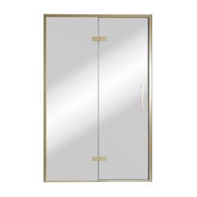 Balmani Senses Design porte pivotante à gauche 140 cm x 210 cm verre Miroir Reflex, Profil Brushed Champagne Gold