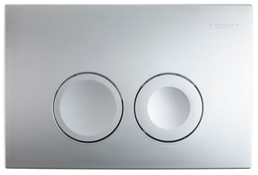 Delta25 bedieningspaneel Mat Chroom voor Geberit Duofix UP100 inbouwreservoir