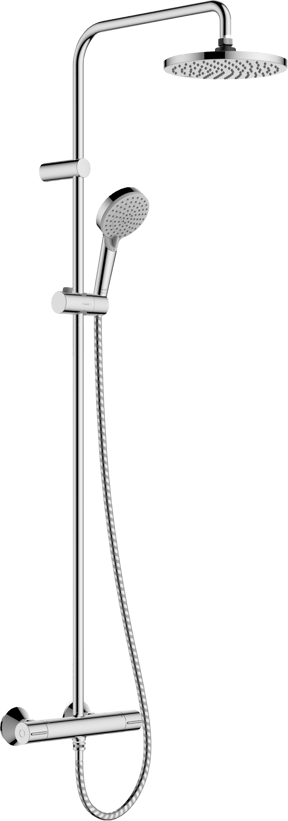 Hansgrohe Vernis Blend colonne de douche de pluie robinet thermostatique Chrome Brillant