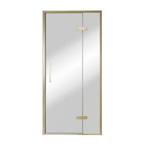 Balmani Senses Design porte pivotante à droite 100 cm x 210 cm verre Miroir Reflex, Profil Brushed Champagne Gold