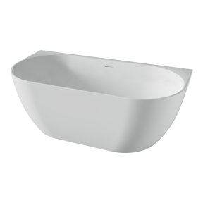Luca Varess Otello halfvrijstaand bad 170 x 80 cm acryl mat wit