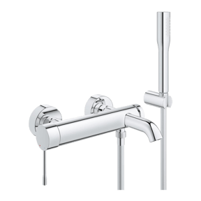 Grohe Essence Wandmontage-Badewannenarmatur: Chrom glänzend