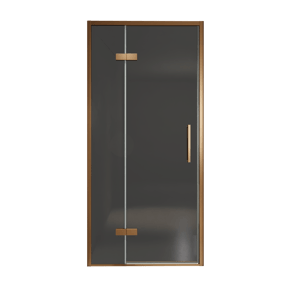 Balmani Senses Design douche draaideur links 100 cm x 210 cm Rookglas, Brushed Rosegold profielen