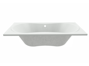 Luca Varess Trasime baignoire encastrable double 180 x 80 cm acrylique blanc mat