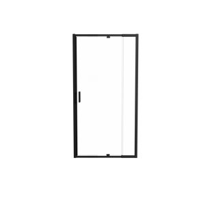 Luca Varess Vidor Telescope porte pivotante 100 cm x 190 cm verre transparent profil noir mat