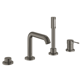 Grohe Essence 4-gats badrandkraan met douchekop Brushed Hard Graphite