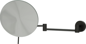 Blaufoss make-upspiegel rond mat zwart hangend 20cm