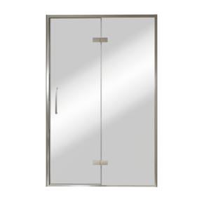 Balmani Senses Design porte pivotante à droite 140 cm x 210 cm verre Miroir Reflex, Profil chrome